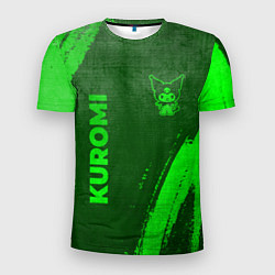 Мужская спорт-футболка Kuromi - green gradient вертикально