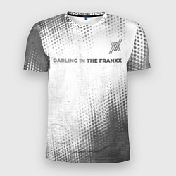 Мужская спорт-футболка Darling in the FranXX - white gradient посередине