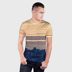 Футболка спортивная мужская Городской пейзаж стилизованный, цвет: 3D-принт — фото 2