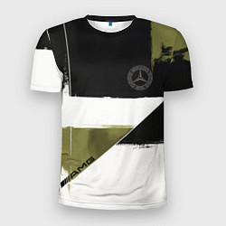 Футболка спортивная мужская Merсedes Benz логотип, цвет: 3D-принт
