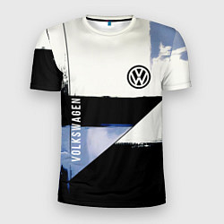 Футболка спортивная мужская Volkswagen логотип, цвет: 3D-принт