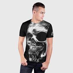 Футболка спортивная мужская Стилизованный череп, цвет: 3D-принт — фото 2