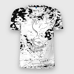 Футболка спортивная мужская Тоттенхэм черно белые краски, цвет: 3D-принт