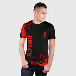 Футболка спортивная мужская Slipknot - red gradient вертикально, цвет: 3D-принт — фото 2