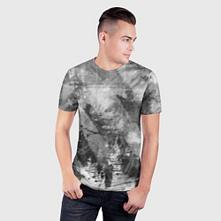 Футболка спортивная мужская Абстракция - atomic gray, цвет: 3D-принт — фото 2