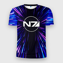 Мужская спорт-футболка Mass Effect neon energy
