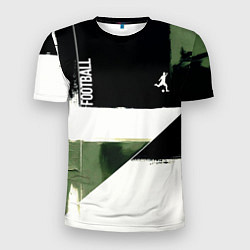 Футболка спортивная мужская Футбол на фоне брызг красок, цвет: 3D-принт