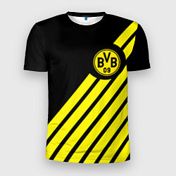 Мужская спорт-футболка Borussia geometry yellow