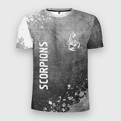 Футболка спортивная мужская Scorpions - grey gradient вертикально, цвет: 3D-принт
