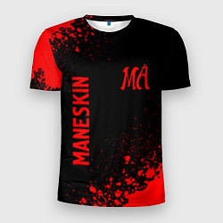 Мужская спорт-футболка Maneskin - red gradient вертикально