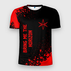 Футболка спортивная мужская Bring Me the Horizon - red gradient вертикально, цвет: 3D-принт