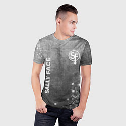 Футболка спортивная мужская Sally Face - grey gradient вертикально, цвет: 3D-принт — фото 2