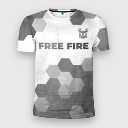 Мужская спорт-футболка Free Fire - white gradient посередине