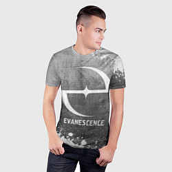 Футболка спортивная мужская Evanescence - grey gradient, цвет: 3D-принт — фото 2