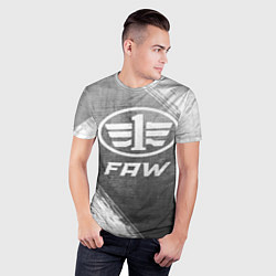 Футболка спортивная мужская FAW - grey gradient, цвет: 3D-принт — фото 2