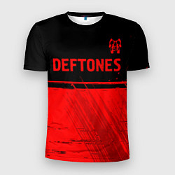 Футболка спортивная мужская Deftones - red gradient посередине, цвет: 3D-принт