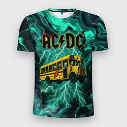 Мужская спорт-футболка Автобус ACDC в молнии