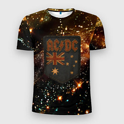 Мужская спорт-футболка ACDC в стиле нашивки