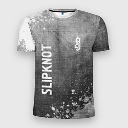 Футболка спортивная мужская Slipknot - grey gradient вертикально, цвет: 3D-принт