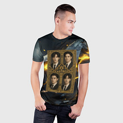 Футболка спортивная мужская Astro в золотой рамке, цвет: 3D-принт — фото 2