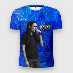 Мужская спорт-футболка Bones стоит с микрофоном