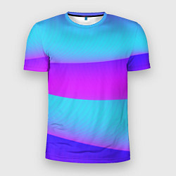 Футболка спортивная мужская Неоновый прилив, цвет: 3D-принт