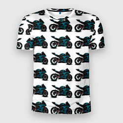 Мужская спорт-футболка Motorbike blue