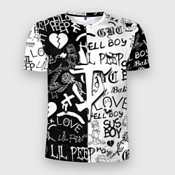 Мужская спорт-футболка Doom x liil peep pattern black