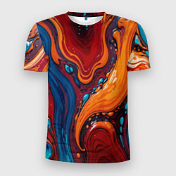 Мужская спорт-футболка Пламя и синева
