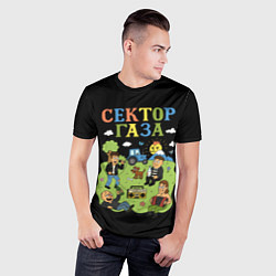 Футболка спортивная мужская Сектор газа, мультяшный стиль, цвет: 3D-принт — фото 2