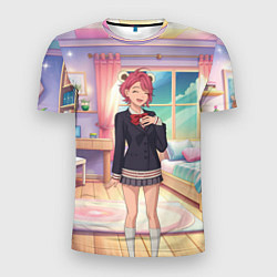 Футболка спортивная мужская Дандадан Сиратори Айра смущается, цвет: 3D-принт