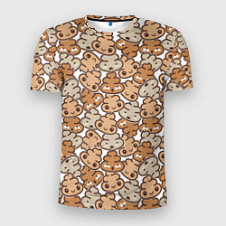 Футболка спортивная мужская Какашки, цвет: 3D-принт