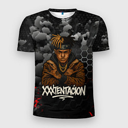 Футболка спортивная мужская XXXTentacion со скрещенными руками, цвет: 3D-принт