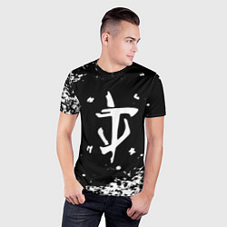 Футболка спортивная мужская Doom белый всплеск красок, цвет: 3D-принт — фото 2