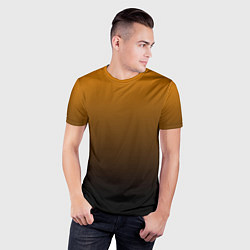 Футболка спортивная мужская Orange gradient, цвет: 3D-принт — фото 2