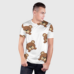 Футболка спортивная мужская Мордашка мишки, цвет: 3D-принт — фото 2
