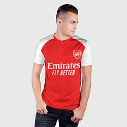 Футболка спортивная мужская Арсенал Лондон домашняя форма 2025 2026, цвет: 3D-принт — фото 2