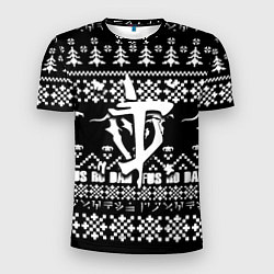 Футболка спортивная мужская Doom x elders scrolls pattern, цвет: 3D-принт