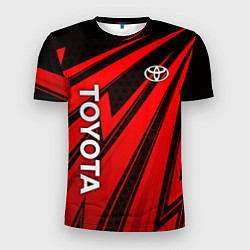 Футболка спортивная мужская Тойота - красные полосы, цвет: 3D-принт