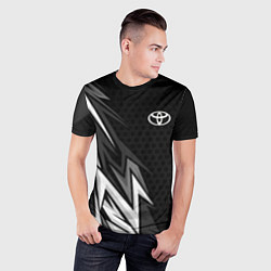 Футболка спортивная мужская Toyota - монохром, цвет: 3D-принт — фото 2