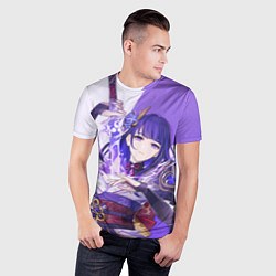 Футболка спортивная мужская Сёгун Райдэн Genshin Impact thunder, цвет: 3D-принт — фото 2