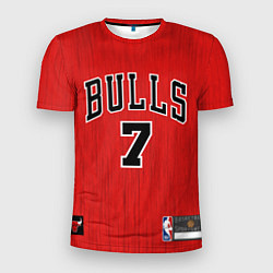 Футболка спортивная мужская NBA Bulls 7 Kukoc, цвет: 3D-принт