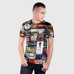 Футболка спортивная мужская Eminem - обложки альбомов и песен, цвет: 3D-принт — фото 2