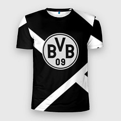 Футболка спортивная мужская Borussia black geometry, цвет: 3D-принт