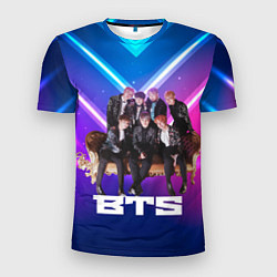 Футболка спортивная мужская BTS группа на диване, цвет: 3D-принт