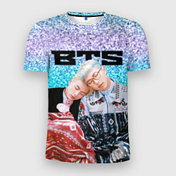 Мужская спорт-футболка BTS блестящий градиент