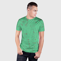 Футболка спортивная мужская Color green brown, цвет: 3D-принт — фото 2