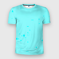 Футболка спортивная мужская Color light blue shapes, цвет: 3D-принт