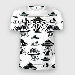 Мужская спорт-футболка UFO и котики