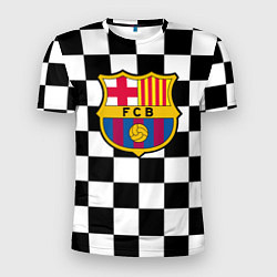 Мужская спорт-футболка Barcelona клетка